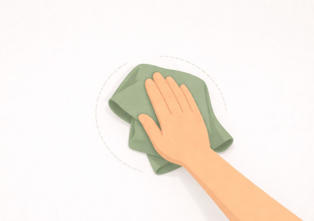 Étape 1 d'installation d'un autocollant - Nettoyer la surface